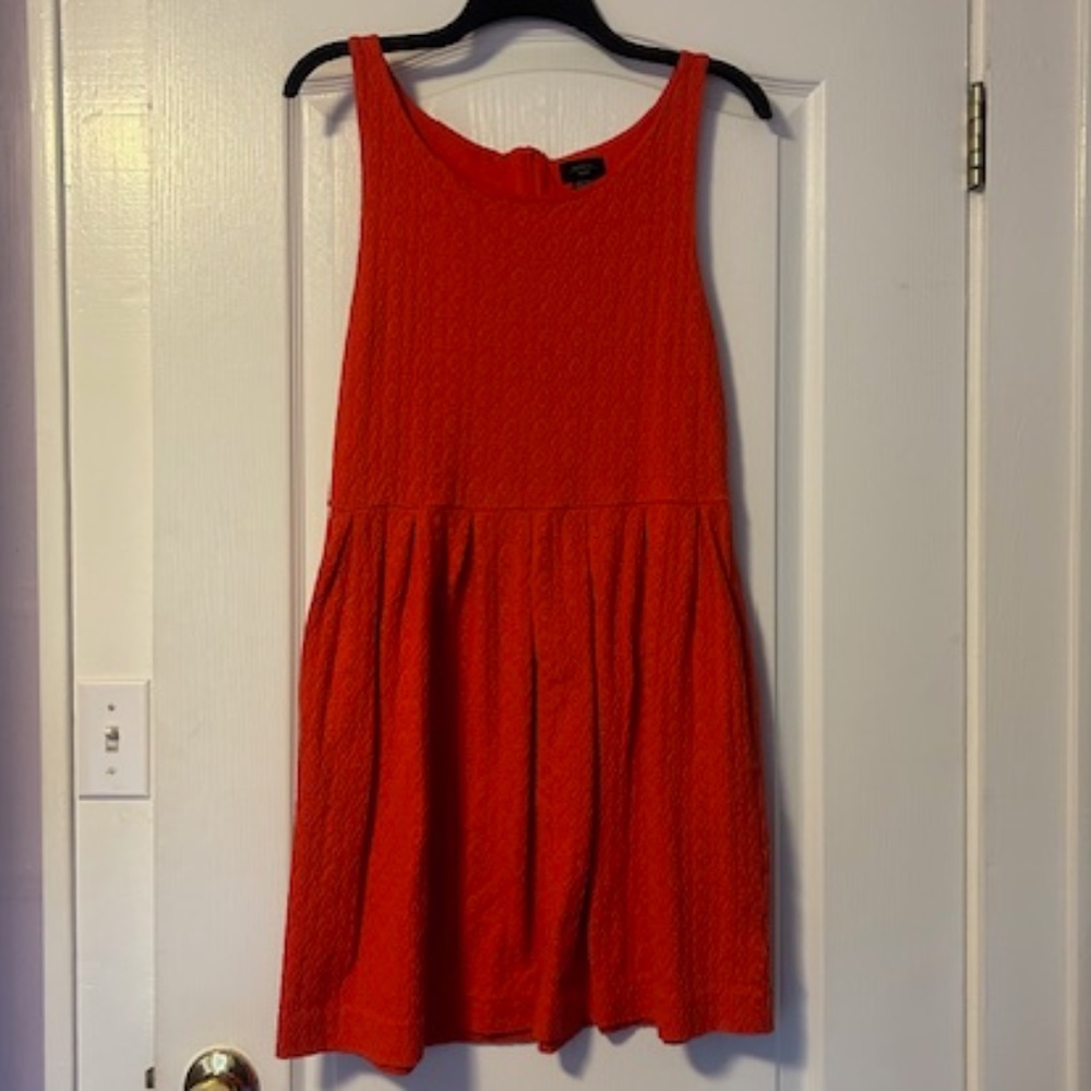 Anthropology Deletta Dark Orange sleeveless Dress - M